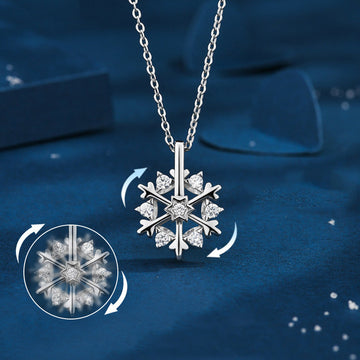 Silver Snowflake Pendant Necklace